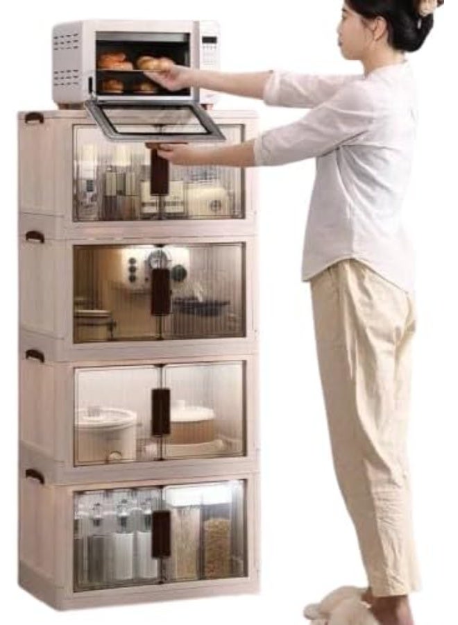 دولاب إيليت بلاستيك عالي الجودة متعدد الاستخدامات مزود بعجل لسهولة الحركة والتنظيم mx - Image 4